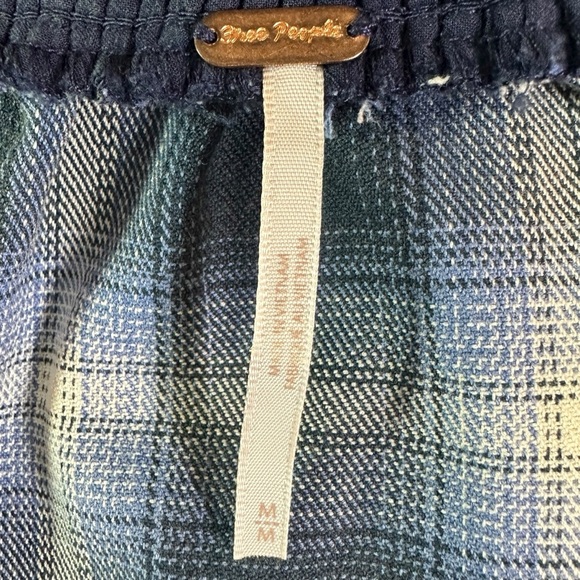 Free People Fairy Grunge 90s Xia Tartan Plaid Mini Skirt Size Medium Shark Bite - Picture 11 of 13